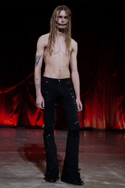Black Denim Corset Jeans