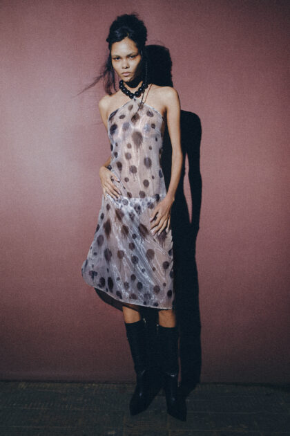 Organza Polka Dress