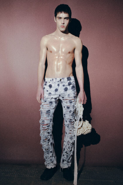 Distressed Polka Jeans