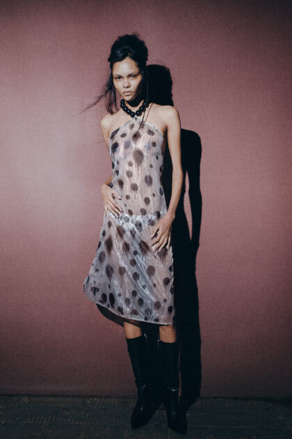 Organza Polka Dress
